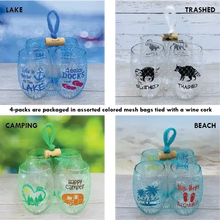 Load image into Gallery viewer, Wine-Oh! - TENNIS SAYINGS Shatterproof Wine Glasses