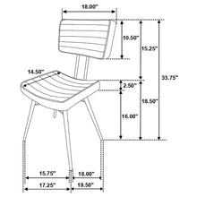 Load image into Gallery viewer, Tufted Side Chairs Upholstery And Tapered Legs (Set of 2) - Camel