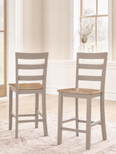 Load image into Gallery viewer, Harperfeld - Barstool (Set of 2) - Natural / Gray