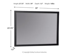 Load image into Gallery viewer, Danziar - Bedroom Mirror - Black
