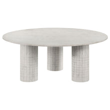 Load image into Gallery viewer, Preston - 2 Piece Coffee And End Table Set With Cylindrical Pedestal Bases, Round Design - White