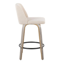 Load image into Gallery viewer, Toriano - Contemporary Fixed Height Counter Stool With Swivel & Round Footrest (Set of 2)