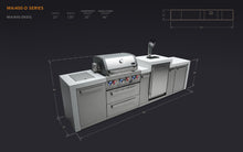 Load image into Gallery viewer, MONT ALPI 4-BURNER DELUXE ISLAND WITH A KEGERATOR-MAi400-DKEG
