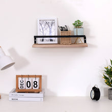 Load image into Gallery viewer, Floating Shelves, Long Wall Shelves (Set of 2) Wall Mounted Shelves With Brackets For Bedroom - Natural Wood