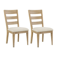 Load image into Gallery viewer, Upholstered Dining Chair With Ladder Back Design (Set of 2)