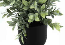 Load image into Gallery viewer, 11" Tall, Artificial Plant, Eucalyptus Grass, Indoor, Faux, Fake, Table, Greenery, Potted, Decorative (Set of 2) - Green / Black