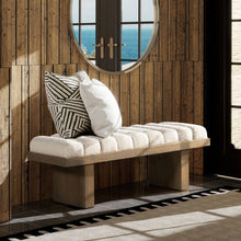 Load image into Gallery viewer, Bella - Upholstered Modern Accent Bench - Ivory White