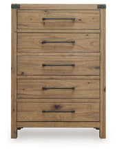 Load image into Gallery viewer, Ridgester - Five Drawer Chest - Light Brown