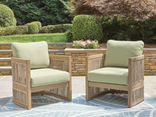 Load image into Gallery viewer, Serena Shores - Lounge Chair With Cushion (Set of 2) - Beige / Green