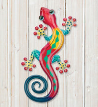 Load image into Gallery viewer, Luster Gecko Wall Decor 8" - Red Green