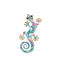 Load image into Gallery viewer, Luster Gecko Wall Decor 8" - White Multi