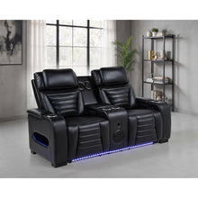 Load image into Gallery viewer, Isadora - Power Reclining Loveseat With Dual USB Charging And Built In Bluetooth Speaker - Black