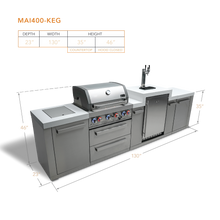 Load image into Gallery viewer, Mont Alpi 4-Burner Original Series Island w/Kegerator