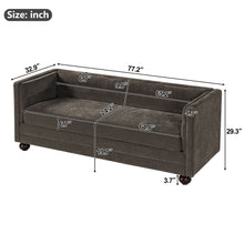 Load image into Gallery viewer, 3 Seater Sofa Upholstery With Square Arms, Living Room Couch