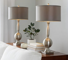 Load image into Gallery viewer, Joan - Contemporary Table Lamp (Set of 2) - Nickel / Gray Satin