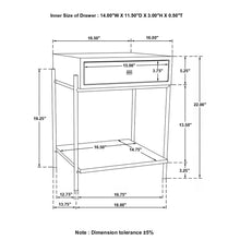Load image into Gallery viewer, 1 Drawer Accent Table With Bottom Shelf - Brown