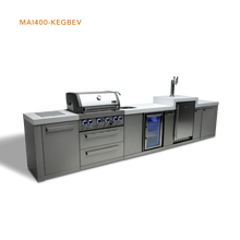 Load image into Gallery viewer, Mont Alpi 4-Burner Orig. Series Island w/Kegerator and Beverage Center