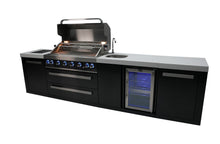 Load image into Gallery viewer, MONT ALPI 805 BLACK STAINLESS STEEL ISLAND WITH A BEVERAGE CENTER-MAi805-BSSBEV