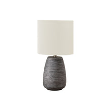 Load image into Gallery viewer, Lighting, Table Lamp, Ceramic, Contemporary - Gray / Cream