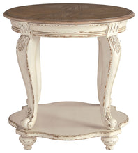 Load image into Gallery viewer, Realyn - Round End Table - White / Brown