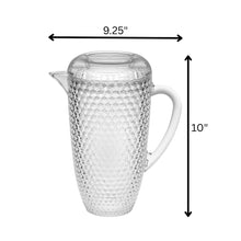 Load image into Gallery viewer, Diamond Cut Unbreakable Plastic Water Pitcher With Lid