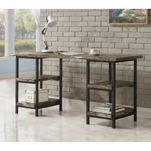 Load image into Gallery viewer, Salvaged - 4 Shelf Writing Desk With Hollow Board - Brown