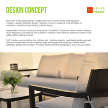 Load image into Gallery viewer, Outdoor Swivel Lounge Chair With Sunbrella Cushion, Weather Resistant - Ember Black