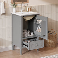 Load image into Gallery viewer, Retro Bathroom Vanity With Sink