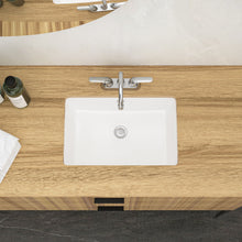 Load image into Gallery viewer, Modern Ceramic Rectangular Undermount Bathroom Sink With Overflow