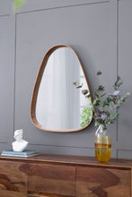 Load image into Gallery viewer, Irrgeular Mirror With Frame, Wall Mirror For Living Room Bathroom Entryway - Brown