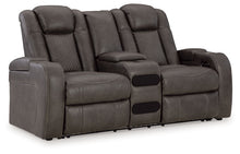Load image into Gallery viewer, Fyne-dyme - Power Reclining Loveseat With Console/Adj Hdrst