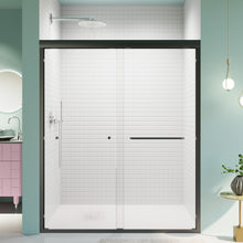 Load image into Gallery viewer, Semi-Frameless Double Sliding Shower Door, Bypass Shower Door, 1 / 4" (6Mm) Thick SGCC Tempered Glass Door