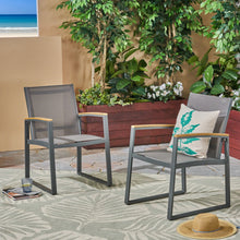 Load image into Gallery viewer, Aresha - Metal Outdoor Dining Armchair (Set of 2) - Gray