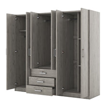 Load image into Gallery viewer, 6 Doors Wardrobe Storage For Bedroom, With Big Drawers