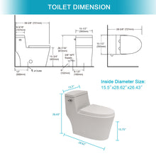 Load image into Gallery viewer, 1 Piece Toilet With Soft Closing Seat - White