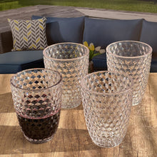 Load image into Gallery viewer, Leading Ware Diamond Cut Acrylic Glasses Drinking (Set of 4)
