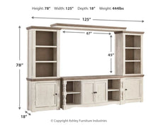 Load image into Gallery viewer, Havalance - 4 Pc. - Entertainment Center - 67" TV Stand - Brown / Beige