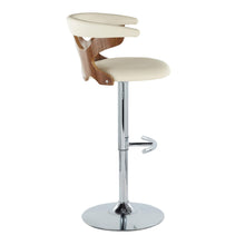 Load image into Gallery viewer, Gardenia - Mid Century Modern Adjustable Barstool With Swivel With Rounded T Footrest (Set of 2)
