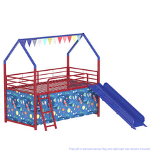 Load image into Gallery viewer, Jack - House Loft Bed With Slide And Curtain Set