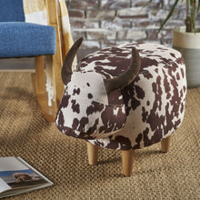 Load image into Gallery viewer, Cow Shaped Ottoman Footstool