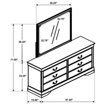 Load image into Gallery viewer, 6 Drawer Dresser With Mirror