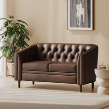 Load image into Gallery viewer, Sophisticated Loveseat With Diamond Stitched Detailing