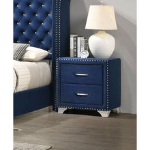 Load image into Gallery viewer, Upholstered 2 Drawer Nightstand With Accents