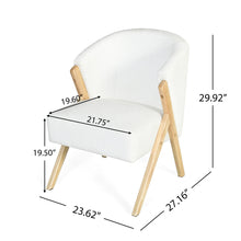 Load image into Gallery viewer, Modern Accent Chair With Polyester Upholstery And Minimalist Lounge Chair For Living Room, Bedroom, Or Office - White