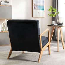 Load image into Gallery viewer, Classic Mid-Century Modern Accent Chairs, Open Framed Armchair With Cushioning