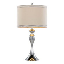 Load image into Gallery viewer, Ashland - Contemporary Table Lamp With Trim (Set of 2) - Polished Chrome / Cream