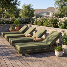 Load image into Gallery viewer, Outdoor Chaise Lounge & Wheels, 5 Position Adjustable Backrest