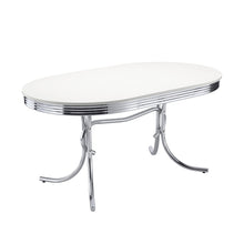Load image into Gallery viewer, Oval Dining Table - White - Metal