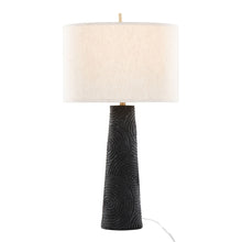 Load image into Gallery viewer, Kona - Contemporary Table Lamp (Set of 2) - Matte Black / Modern Brass / Natural