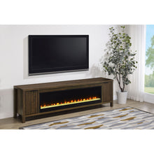 Load image into Gallery viewer, Alamitos - Electric Fireplace TV Stand With Flame Visualizer - Pine Wood
